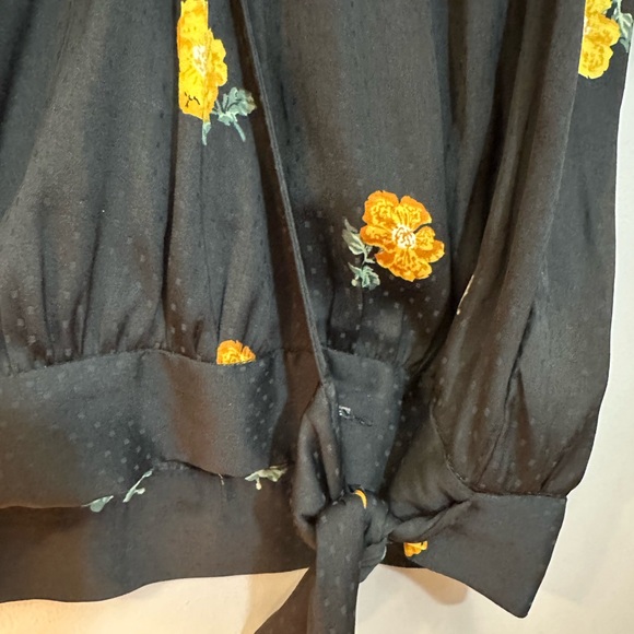 Madewell Floating Florets Floral Wrap Tie Top Sz small - Picture 4 of 10